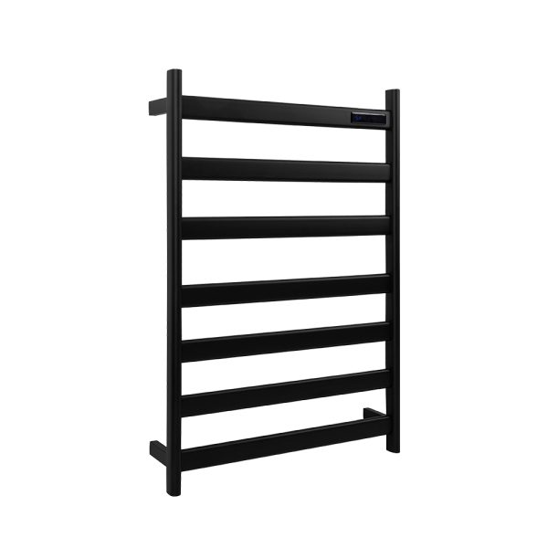 AB309 Narrow Heated Towel Rail | Electric Towel Warmer | Ultra-Slim Design |  Wall Mounted  | Smart Control  | Black&White