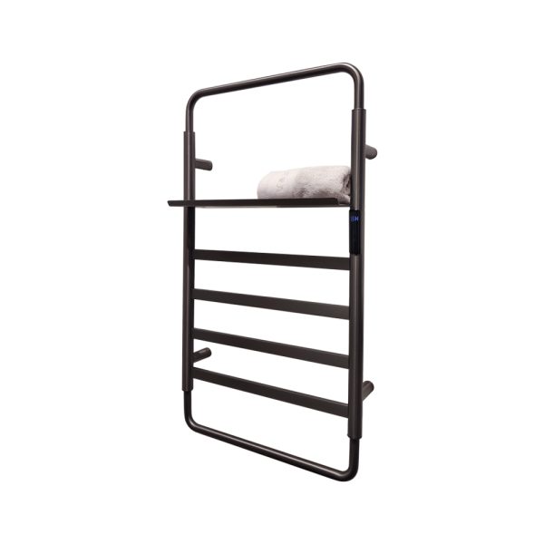 AB316 Best Heated Towel Rail for Small Bathroom | With Shelf | 304 Stainless Steel | Carbon Fiber Heating | Wall Mounted | Smart Control