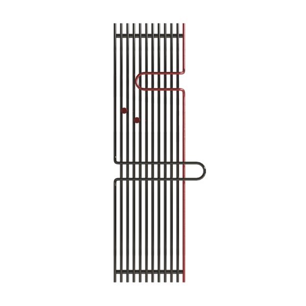 AB326 Luxury Red Heated Towel Rack with Carbon Fiber Tech | 304 Stainless Steel Craftsmanship for Hotel & Villa Bathrooms