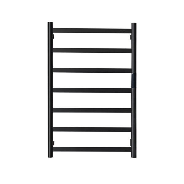 AB309S Wall Mounted Electric Towel Warmer | Slim Heated Towel Bar Radiator | Black Heating Towel Rail